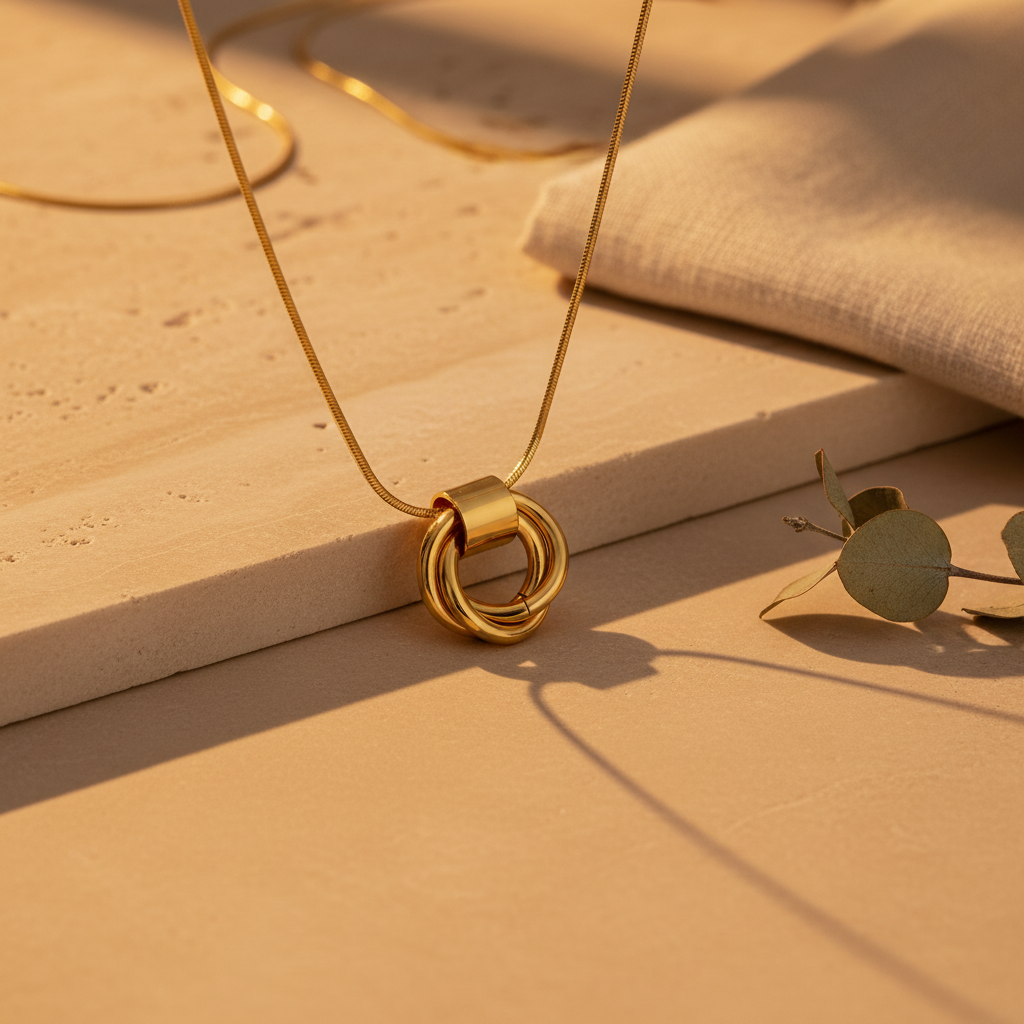 Aurelle Cercle Necklace – Golden Hour Setting